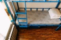 Bunk beds at the hostel Royalty Free Stock Photo