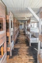 Bunk-beds inside prison barack at the former Nazi Germany Concentration Camp Gross-Rosen