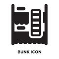 Bunk icon vector isolated on white background, logo concept of B