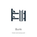 Bunk icon vector. Trendy flat bunk icon from hotel collection isolated on white background. Vector illustration can be used for