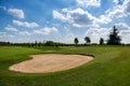 Bunker area on golf course Royalty Free Stock Photo