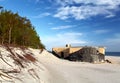 Bunker on beach Royalty Free Stock Photo