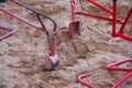 Bunker excavator toy for children to play Royalty Free Stock Photo