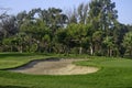 Bunker of a golf course. Royalty Free Stock Photo