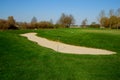 Bunker on a golf course Royalty Free Stock Photo