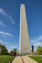 The Bunker Hill Monument in Boston, Massachusetts. Royalty Free Stock Photo