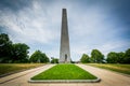 The Bunker Hill Monument, on Bunker Hill, in Charlestown, Boston Royalty Free Stock Photo