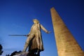 Bunker Hill Monument at Night Royalty Free Stock Photo