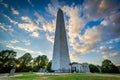 The Bunker Hill Monument at sunset, in Charlestown, Boston, Mass Royalty Free Stock Photo