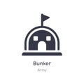 bunker icon. isolated bunker icon vector illustration from army collection. editable sing symbol can be use for web site and