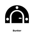 Bunker icon vector isolated on white background, logo concept of