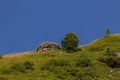 Bunker on mountain side, day time Royalty Free Stock Photo