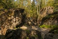 bunker ruin of the wolf's lair or in german Wolfsschanze the Nazi headquarters near Ketrzyn in Poland