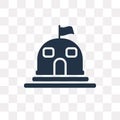 Bunker vector icon isolated on transparent background, Bunker t