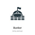 Bunker vector icon on white background. Flat vector bunker icon symbol sign from modern army collection for mobile concept and web