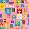 Bunnies seamless pattern