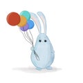 Bunny and ballooons Royalty Free Stock Photo