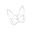 Bunny BDSM fetish mask. Sex toy, sex shop stuff. Erotic site item. Vector sketch illustration