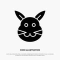 Bunny, Bunny, Easter, Rabbit solid Glyph Icon vector Royalty Free Stock Photo