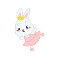 Cute ballet dancing bunny Royalty Free Stock Photo
