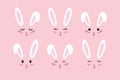Bunny ears. Easter Bunny face mask. Vector Royalty Free Stock Photo