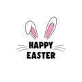 Bunny ears mask. Bunny face. Easter. Vector Royalty Free Stock Photo