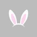 Bunny ears - vector icon. Easter bunny headband. Easter bunny ears mask. Hare ears head accessory. Vector illustration Royalty Free Stock Photo