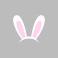 Bunny ears - vector icon. Easter bunny headband. Easter bunny ears mask. Hare ears head accessory. Vector illustration Royalty Free Stock Photo