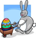 Bunny and easter egg cartoon illustration Royalty Free Stock Photo