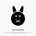 Bunny, Easter, Rabbit solid Glyph Icon vector Royalty Free Stock Photo