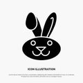 Bunny, Easter, Rabbit solid Glyph Icon vector Royalty Free Stock Photo