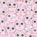 Bunny Faces Seamless Pattern Royalty Free Stock Photo