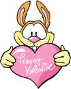 Bunny hold valentine heart