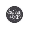 Bunny kisses hand drawn quote.