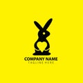 bunny love logo design vector Royalty Free Stock Photo