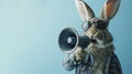Cool Bunny with Sunglasses Announcing Easter