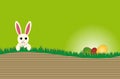 Bunny rabbit easter colorful cartoon comic eggs