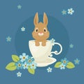 Bunny/rabbit sitting inside the cup