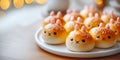 Bunny-Shaped Easter Buns on Plate. Easter baking