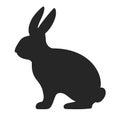 Bunny silhouette vector icon Royalty Free Stock Photo