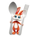 Bunny with spoons