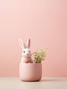 Bunny studio photo captures the innocent beauty of a cute, fluffy rabbit. Royalty Free Stock Photo