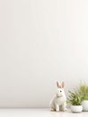 Bunny studio photo captures the innocent beauty of a cute, fluffy rabbit. Royalty Free Stock Photo