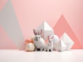 Bunny studio photo captures the innocent beauty of a cute, fluffy rabbit. Royalty Free Stock Photo