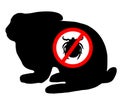 Bunny tick prohibited Royalty Free Stock Photo