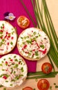 Buns with cottage cheese and fresh radish