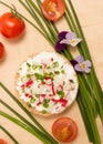 Buns with cottage cheese and fresh radish