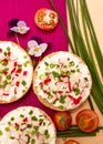 Buns with cottage cheese and fresh radish