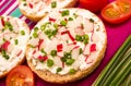 Buns with cottage cheese and fresh radish