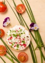 Buns with cottage cheese and fresh radish